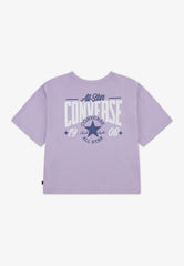 Converse Girls Graphic Boxy T-Shirt In Lavender