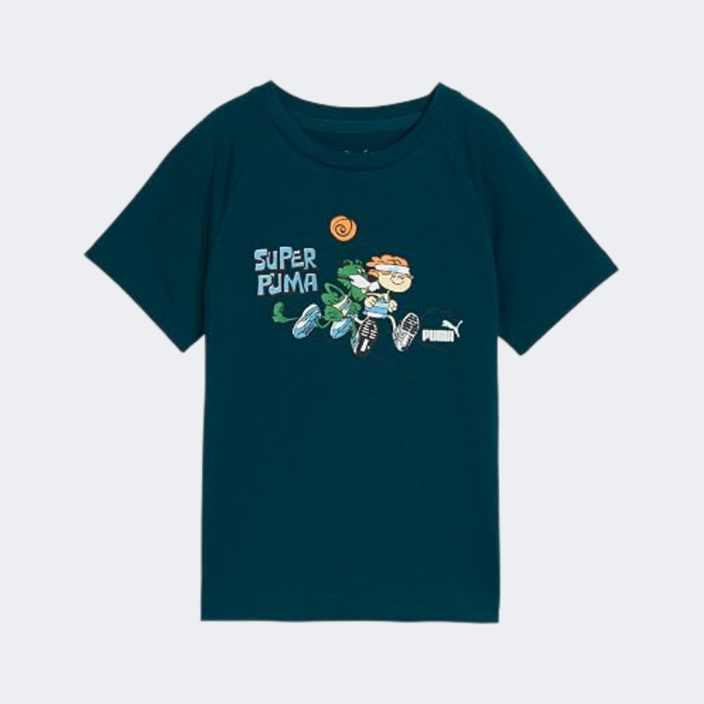 Puma Unisex Midnight T-Shirt In Petrol