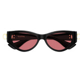 Valentino V Logo Cat Eye Womens Sunglasses In Black & Red