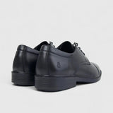 Hush Puppies Mens Reggie Leather Shoes Black