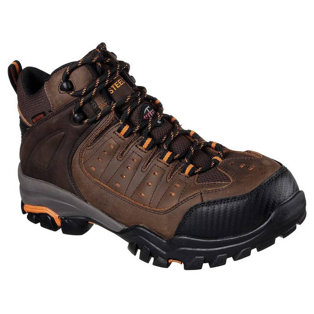 Skechers Mens Delleker Kilrush Boot In Brown/Orange