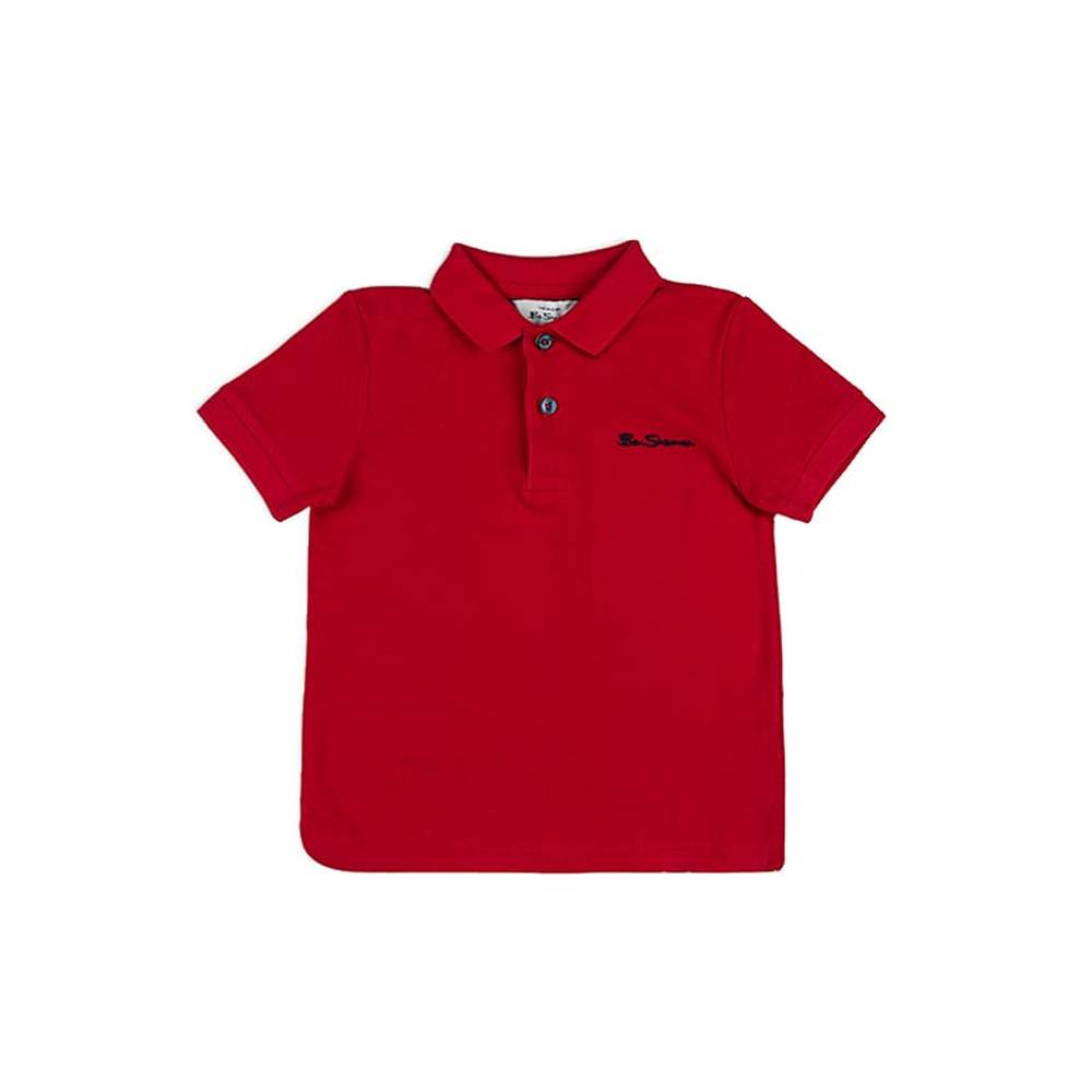 Ben Sherman Boys Romford Short Sleeves Golfer In Red