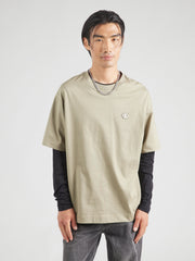 Calvin Klein Mens Topstitch Patch T-Shirt In Olive