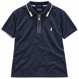 Polo Mens Plain Tipped Short Sleeve Golfer In Navy