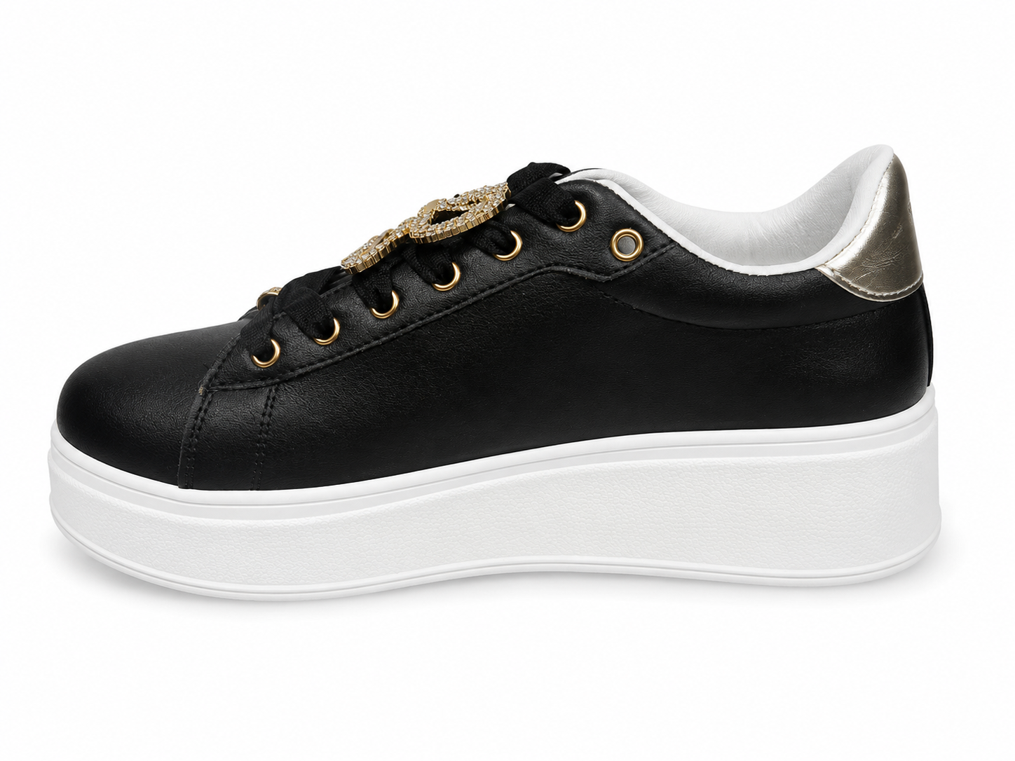 Sissy Boy Womens Gabriella Sneakers With Charms In Black