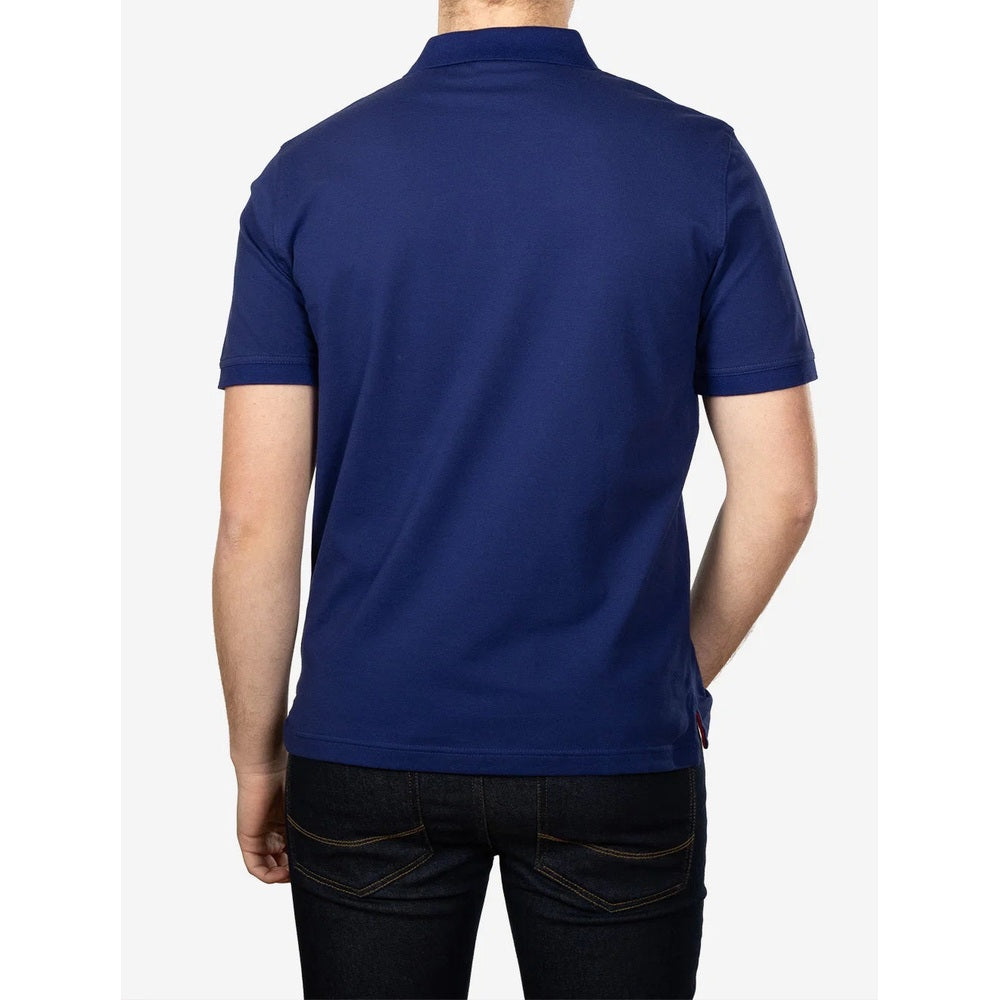 Gant Mens Reg Contrast Pique Golfer In Navy