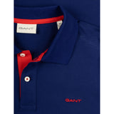 Gant Mens Reg Contrast Pique Golfer In Navy