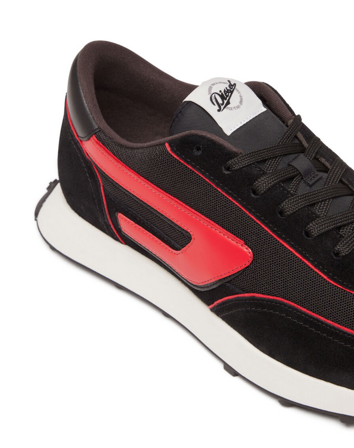 Diesel Mens Black/Red S-Racer Lc Sneakers