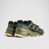 Salomon Mens Speedcross Peak Shoes In Black and Olive