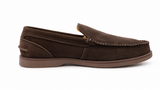 Zerga Mens Top Spin Penny Suede Shoes In Brown