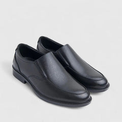 Hush Puppies Mens Perigrin Leather Shoes In Black