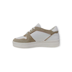 Polo Womens Platform Leather Sneakers In White