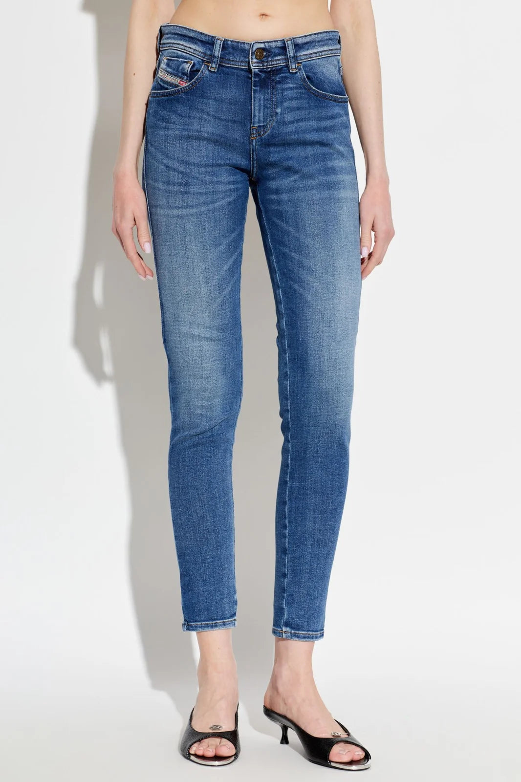 Diesel Womens L-Slandy L.32 Jeans In Denim Blue