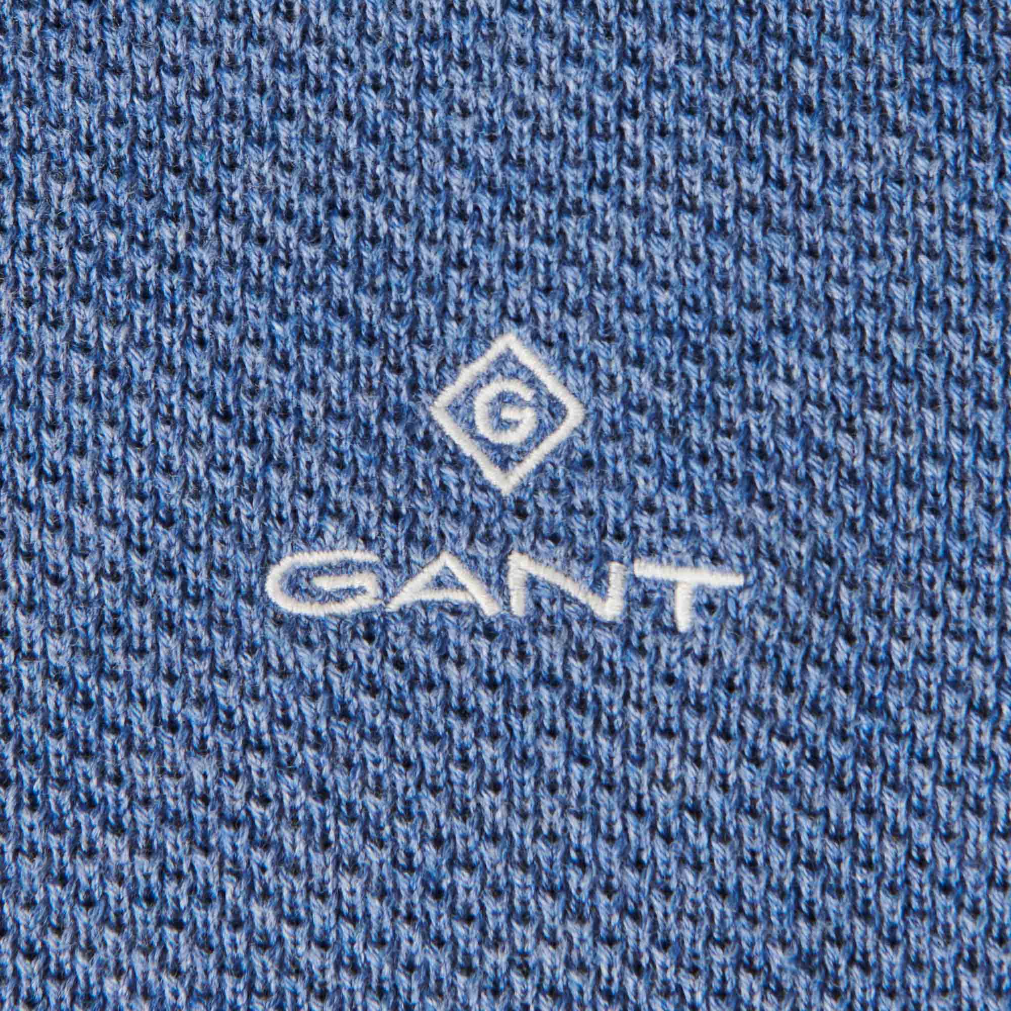 Gant Mens Cotton Pique Sweatshirt In Denim