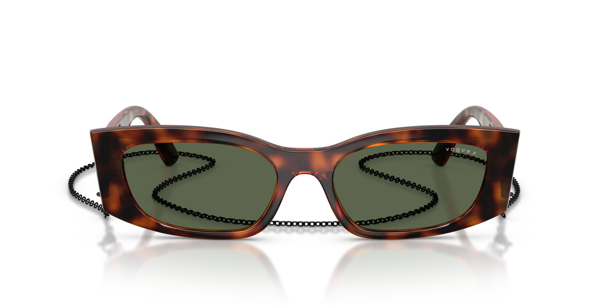 Vogue Rectangular Frame Sunglasses For Women In Brown