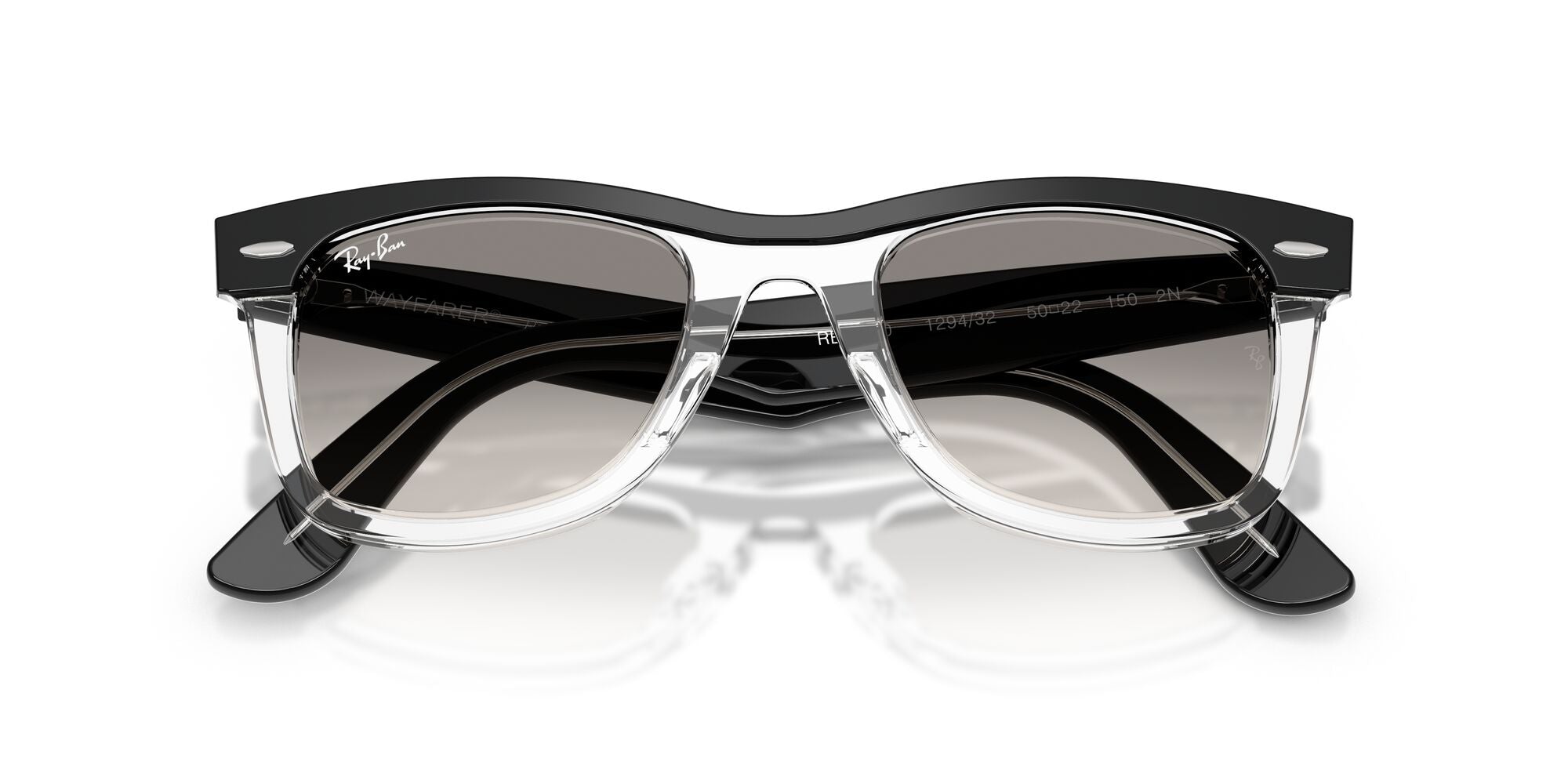 Ray-Ban Wayfarer Sunglasses For Men In Black & Clear