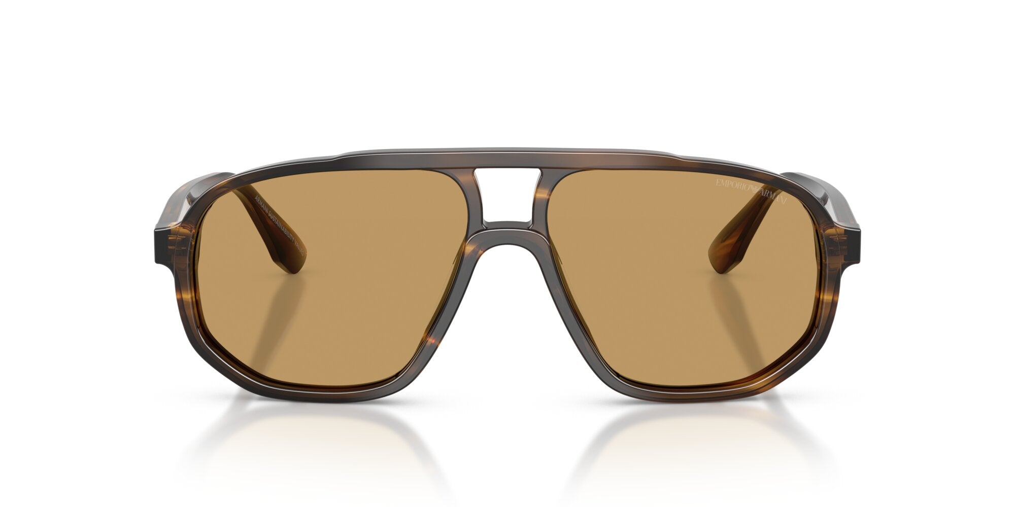 Emporio Armani Pilot Sunglasses In Brown