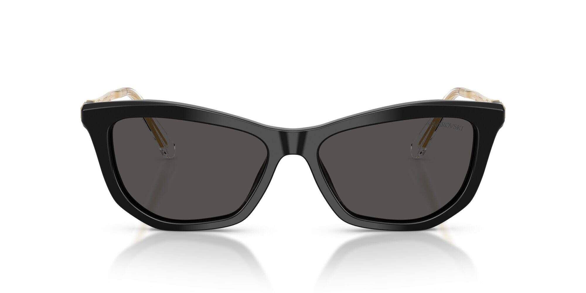 Swarovski Womens Sunglasses In Black/Gold/Dark Grey