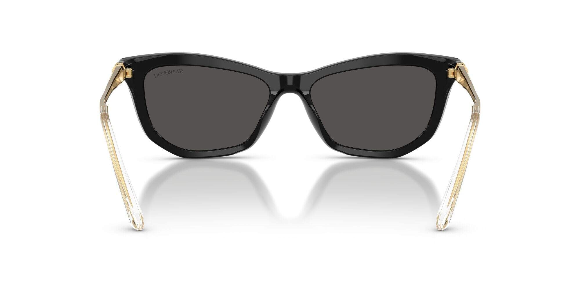 Swarovski Womens Sunglasses In Black/Gold/Dark Grey