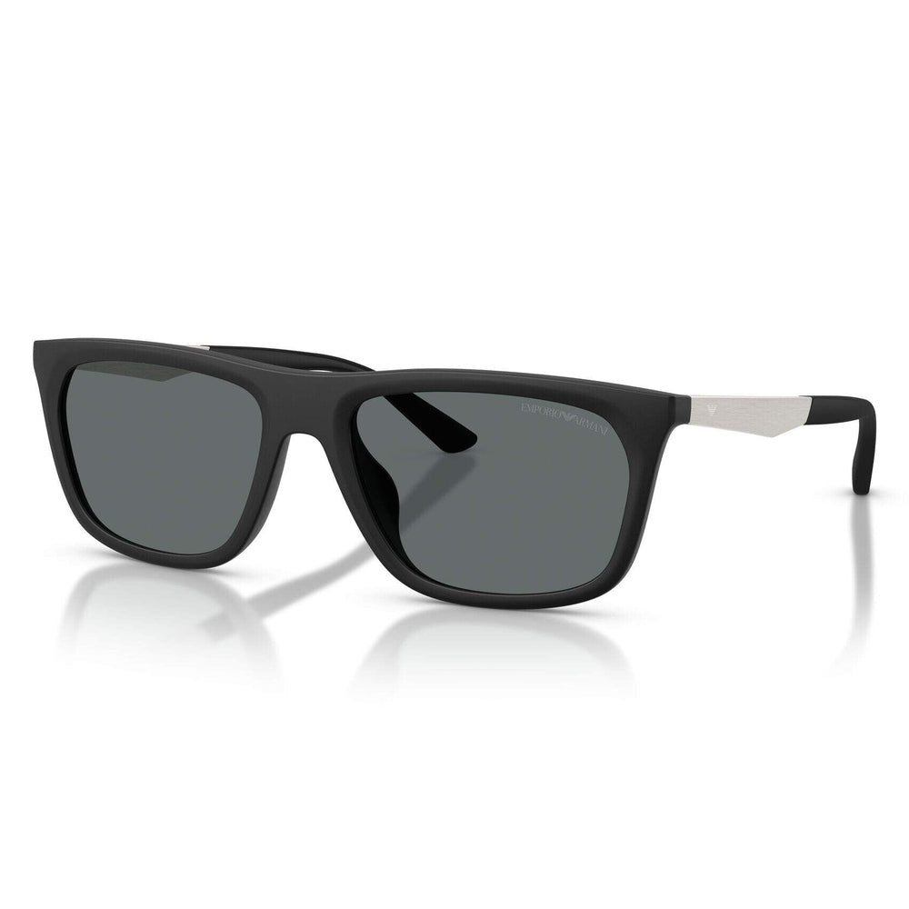 Emporio Armani Rectangle Mens Sunglasses In Matte Black