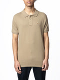 Polo Mens Essential Pique Golfer In Taupe