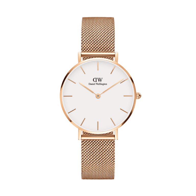 Daniel Wellington Ladies Rose Gold Mesh 32Mm Watch