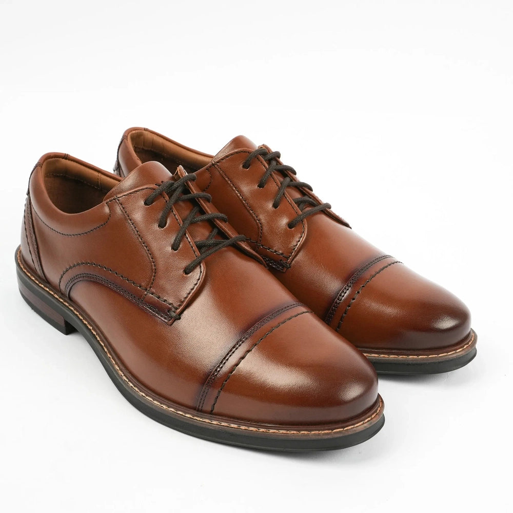 Nunn Bush By Florsheim Mens Calderone Cap Shoes In Cognac
