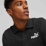 Puma Mens Essential Pique Polo Golfer In Black