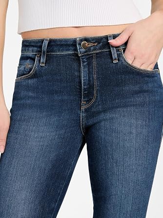 Guess Womens Cumberland Sexy Curve Jeans In Dark Wash