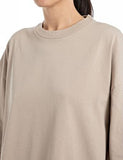 Replay Unisex Heavy Cotton Jersey T-Shirt In Light Taupe