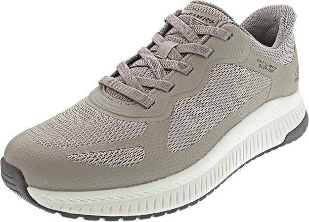 Skechers Mens Bob Squad 4 Shoes In Dark Taupe
