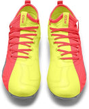 Puma Mens One 20.3 Osg Fg Ag Soccer Shoes In Peach/Fizzy Yellow,Silver