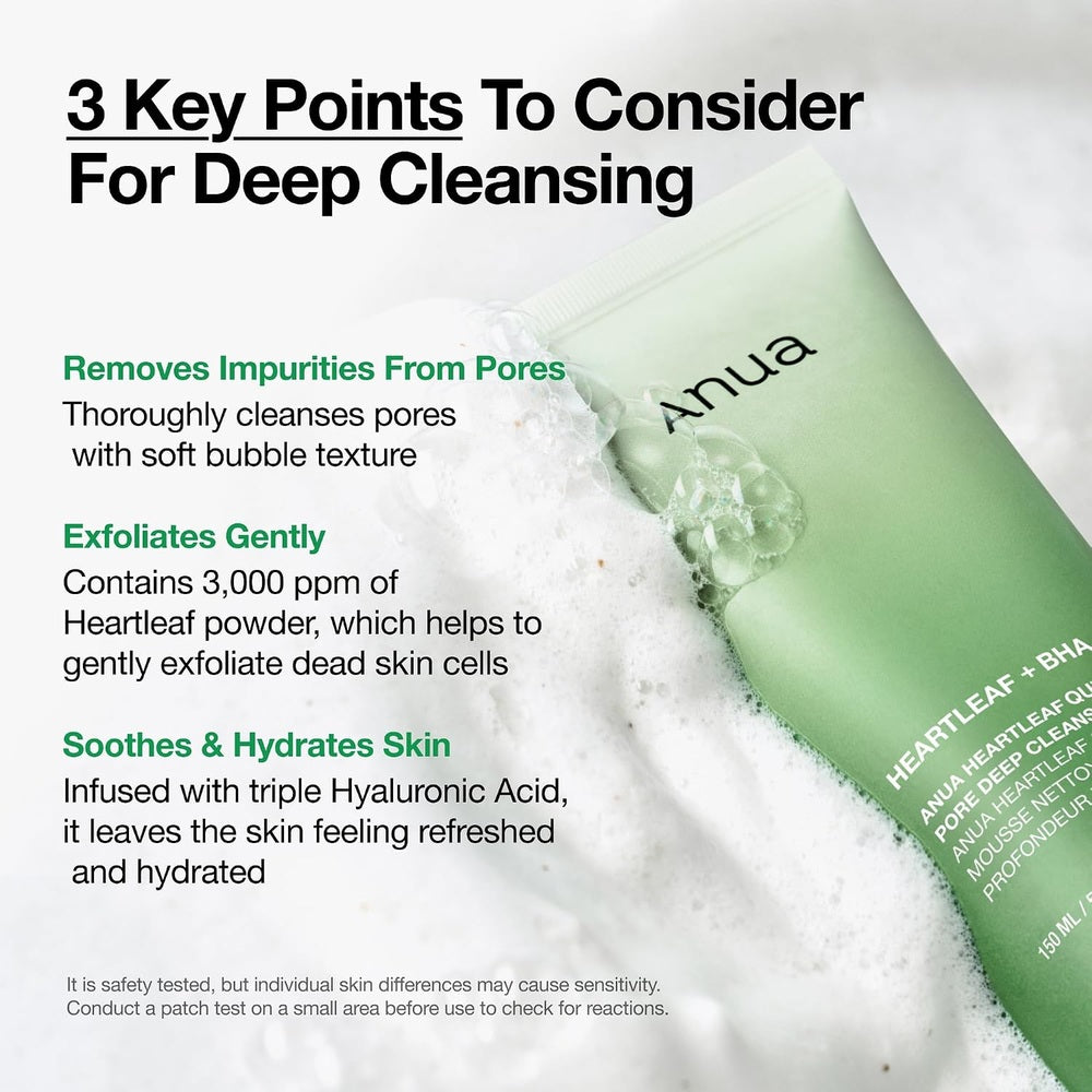 Anua Hyaluron Heartleaf + Bha Cleansing Foam