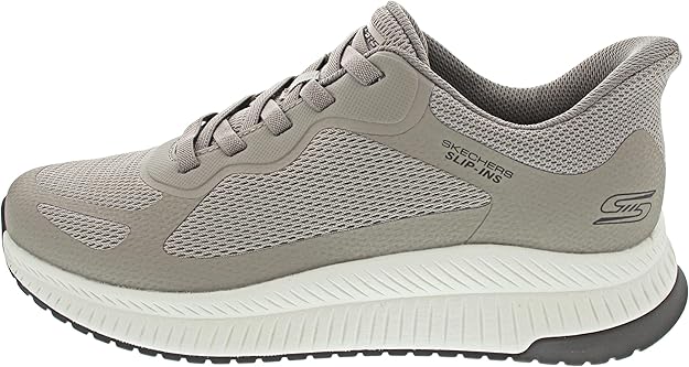 Skechers Mens Bob Squad 4 Shoes In Dark Taupe