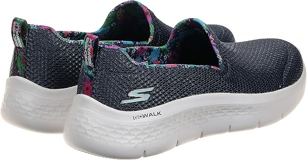 Skechers Womens Go Walk Flex Shoes In Navy and White