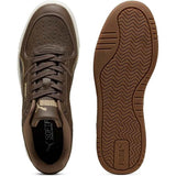 Puma Caven III Crafted Leather Shoes In Chocolate