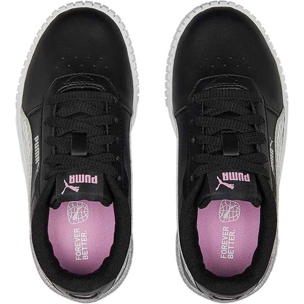 Puma Girls Carina 2.0 Mermaid PS Sneakers In Black/Lilac Chiffon/Silver