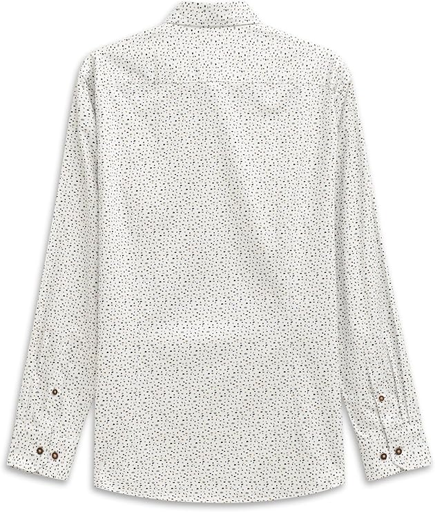 Bugatti Mens Casual Long Sleeve Shirt In White