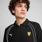 Puma Mens Ferrari Race Long Sleeves Polo T-Shirt In Black