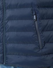 Calvin Klein Mens Nylon Hooded Puffer Jacket In Navy
