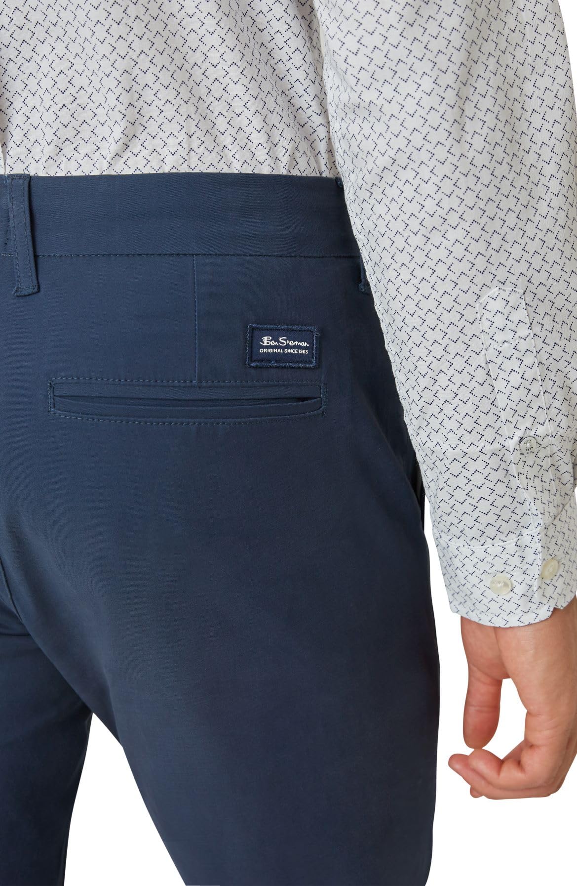 Ben Sherman Navy Stretch Slim Chino Pants