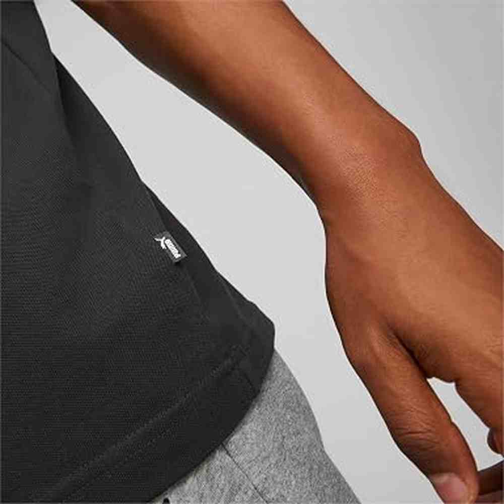 Puma Mens Essential Pique Polo Golfer In Black