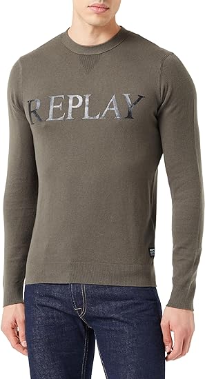 Replay Uk2505 G23138 Knitwear 432 Olive