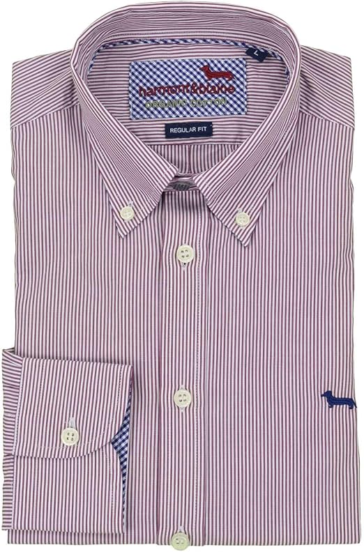 Harmont & Blaine Mens basic Shirt In Red & White