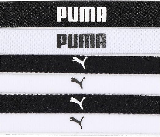 Puma Womens At Sportbands (6Pcs) In Black/White