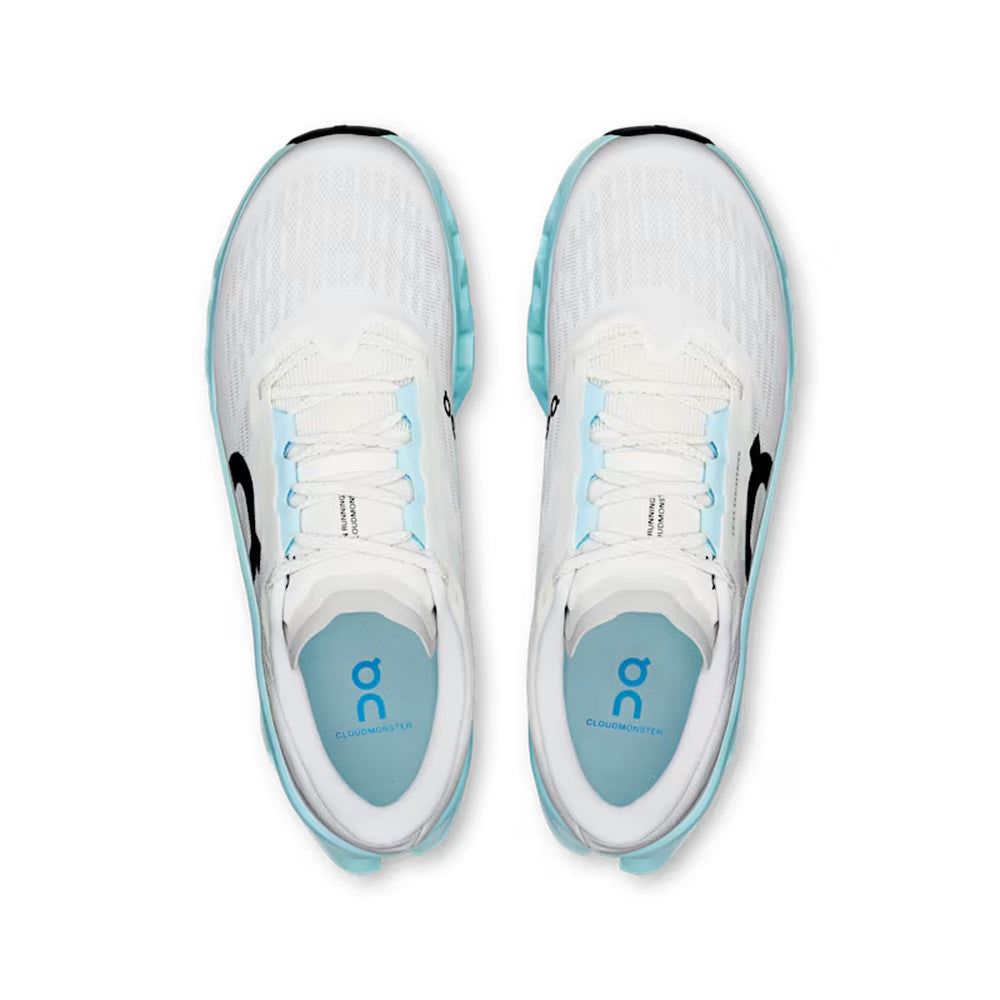 On Mens Cloudmonster 3.0 Shoes In Ivory Topaz