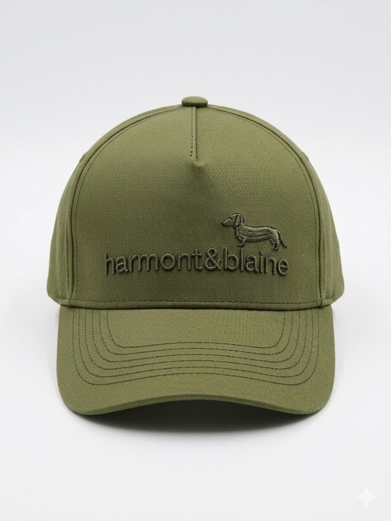 Harmont & Blaine Baseball Cap In Olive Green