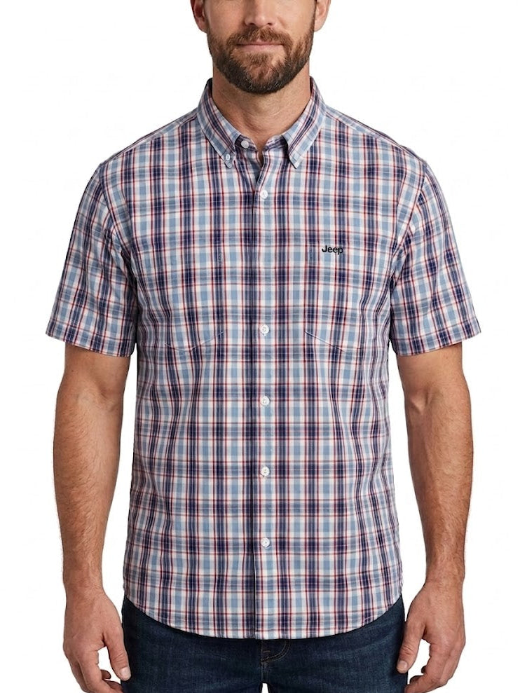 Jeep Mens Yardye Check Shirt In Multi