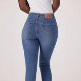 Levis Womens 720 High Rise Super Skinny Animal Jeans In Medium Indigo