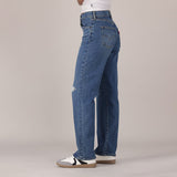 Levis Womens Easy Dad Jeans In Medium Indigo